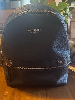 kate spade Black Pebbled Leather Mini Backpack
